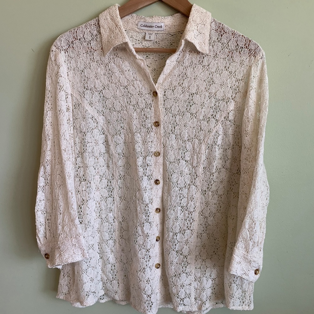 Coldwater Creek Lace Blouse Size 1X (18)
